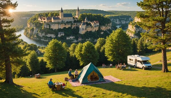 Domme en dordogne : un village idéal pour des vacances en camping
